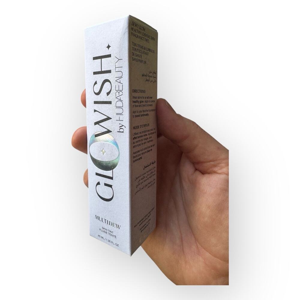 NIB Huda Beauty GloWish Multidew Skin Tint – 12 Rich – Sealed - Picture 6 of 8